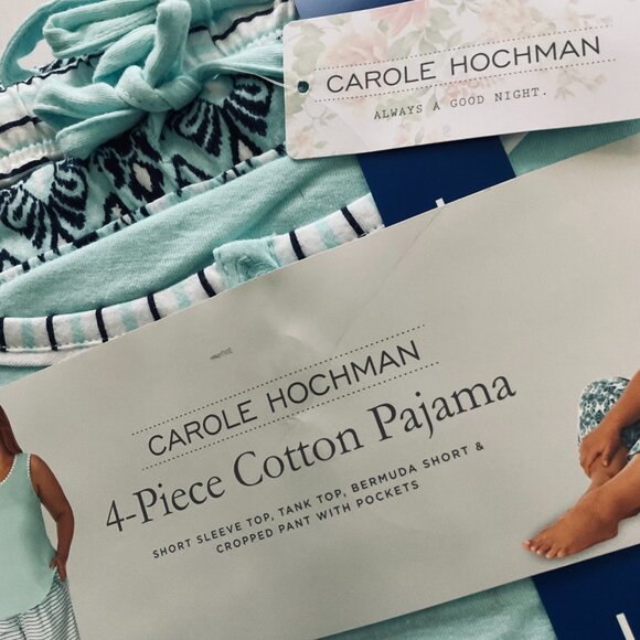 CAROLE HOCHMAN Women's 4 Pc Pajama Set NWT Size L - Picture 3 of 4